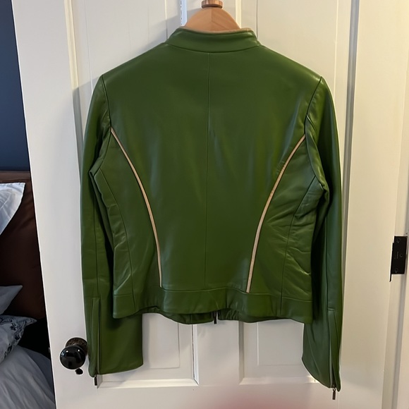 Green leather jacket - Picture 2 of 3